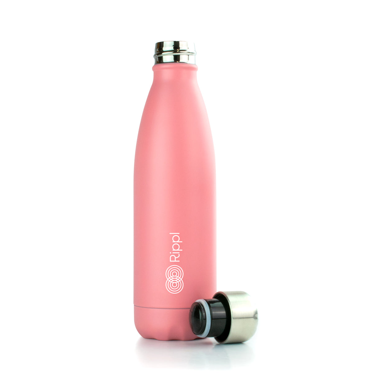 Rippl Pink Stainless Steel water bottle with lid